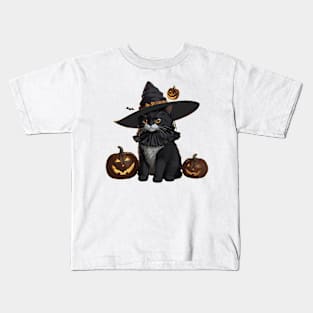 Nights and days Cat Halloween Kids T-Shirt